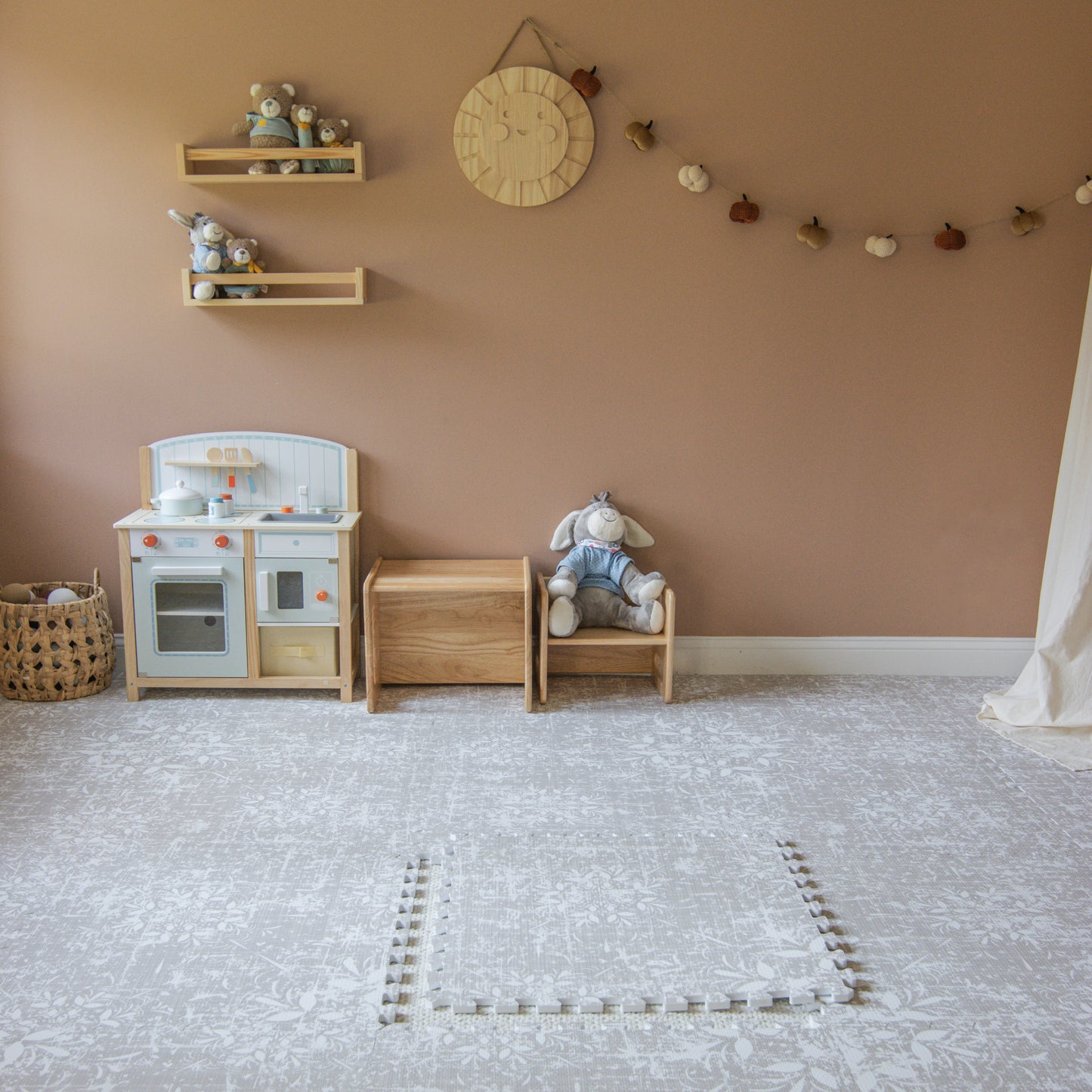 Jasmin Gris - Tapis de Jeu Puzzle en Mousse